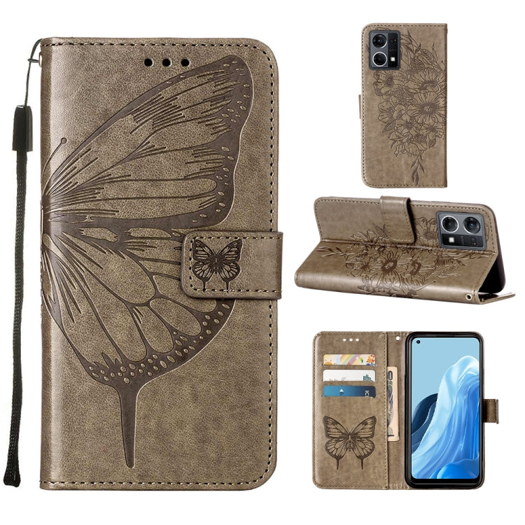 Embossed Butterfly Leather Phone Case, For OPPO Reno7 4G/F21 Pro, For Sony Xperia 1 IV, For Sony Xperia 10 IV