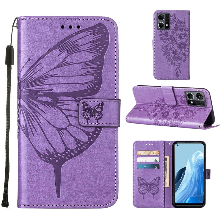 Embossed Butterfly Leather Phone Case, For OPPO A57 5G 2022, For OPPO Realme C31 4G, For OPPO Reno7 4G/F21 Pro, For Sony Xperia 1 IV