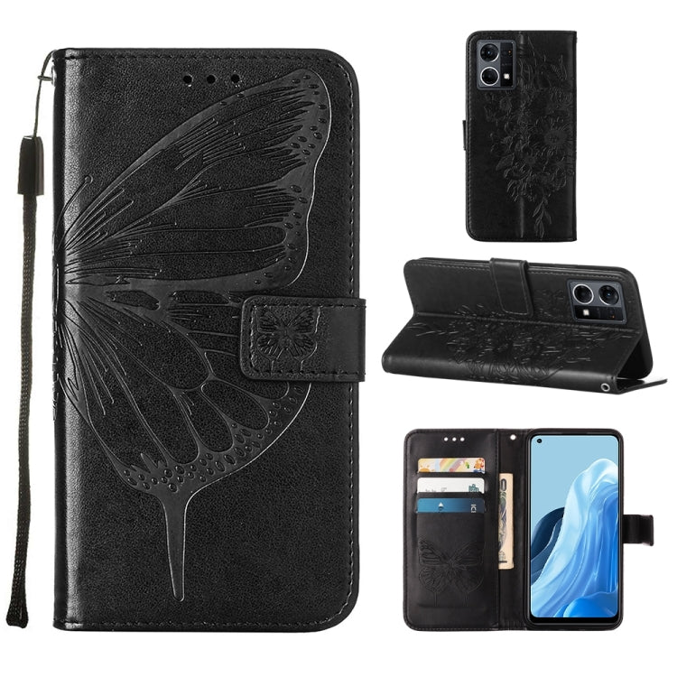 Embossed Butterfly Leather Phone Case, For OPPO Reno7 4G/F21 Pro, For Sony Xperia 1 IV, For Sony Xperia 10 IV