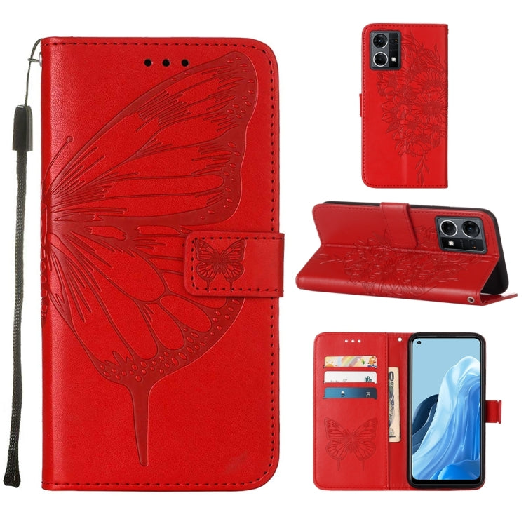 Embossed Butterfly Leather Phone Case, For OPPO Reno7 4G/F21 Pro, For Sony Xperia 1 IV, For Sony Xperia 10 IV