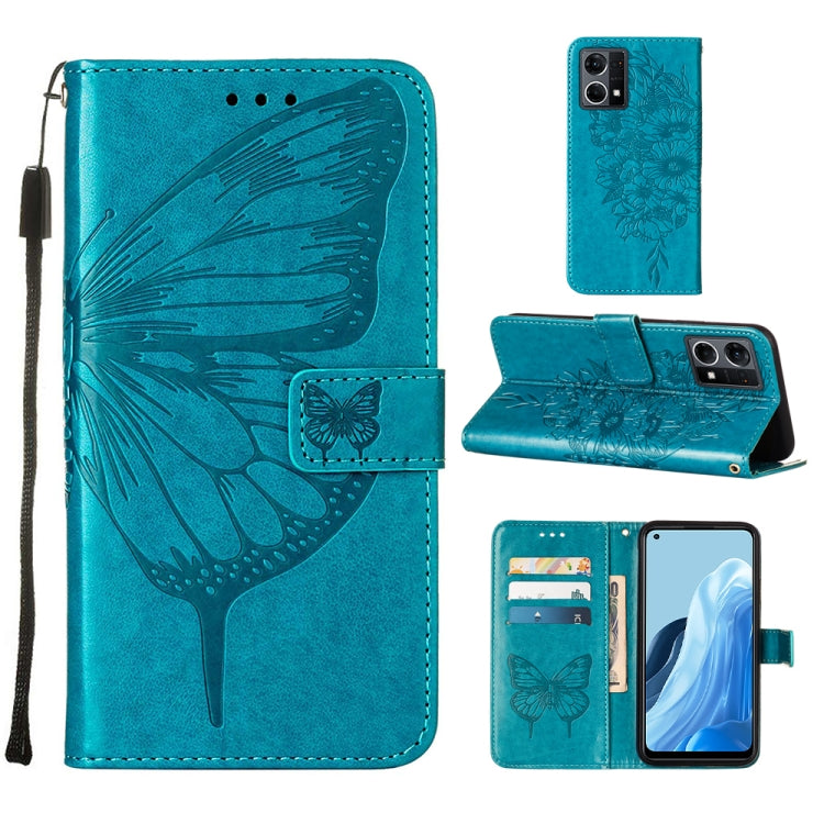 Embossed Butterfly Leather Phone Case, For OPPO Reno7 4G/F21 Pro, For Sony Xperia 1 IV, For Sony Xperia 10 IV