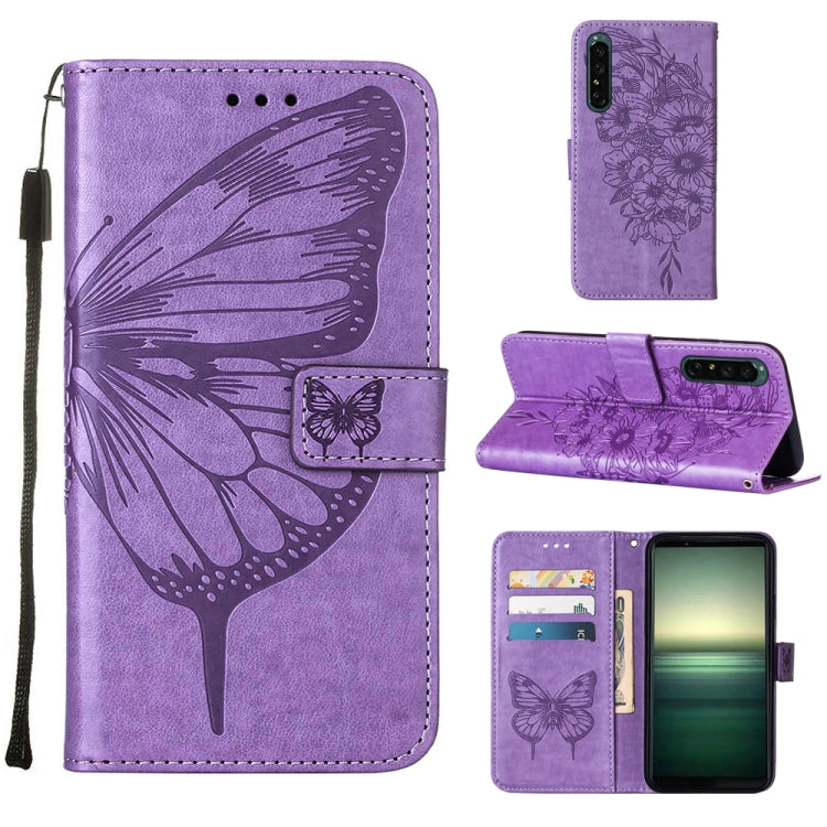 Embossed Butterfly Leather Phone Case, For OPPO Reno7 4G/F21 Pro, For Sony Xperia 1 IV, For Sony Xperia 10 IV