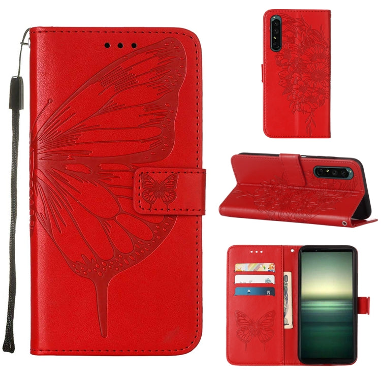 Embossed Butterfly Leather Phone Case, For OPPO Reno7 4G/F21 Pro, For Sony Xperia 1 IV, For Sony Xperia 10 IV