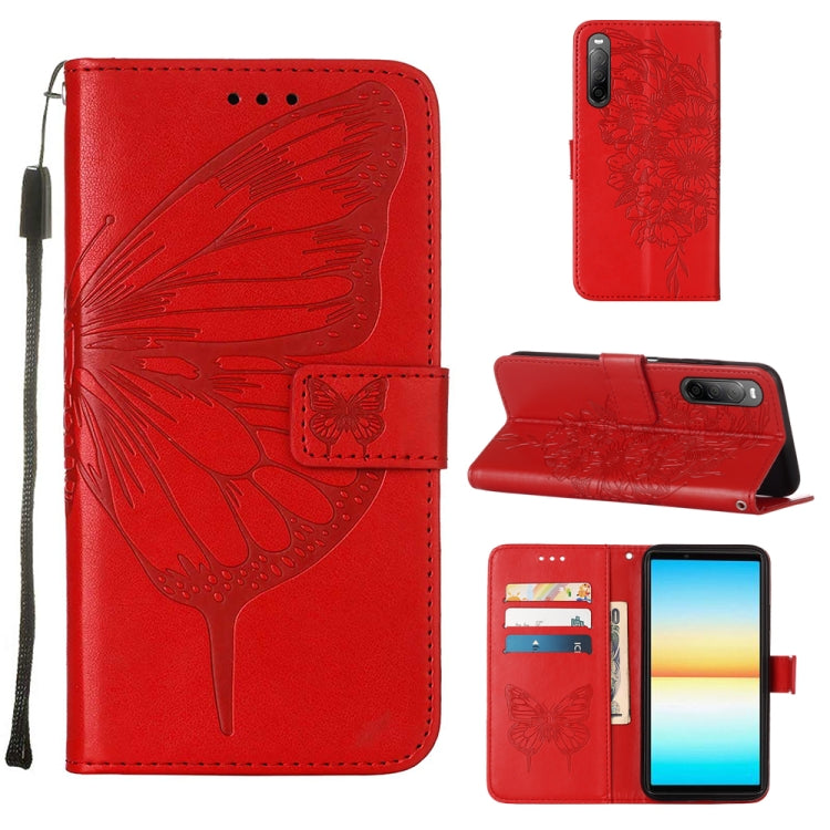 Embossed Butterfly Leather Phone Case, For Sony Xperia 10 IV, For Sony Xperia ACE III, For Xiaomi Redmi 10A, For Samsung Galaxy M33 5G