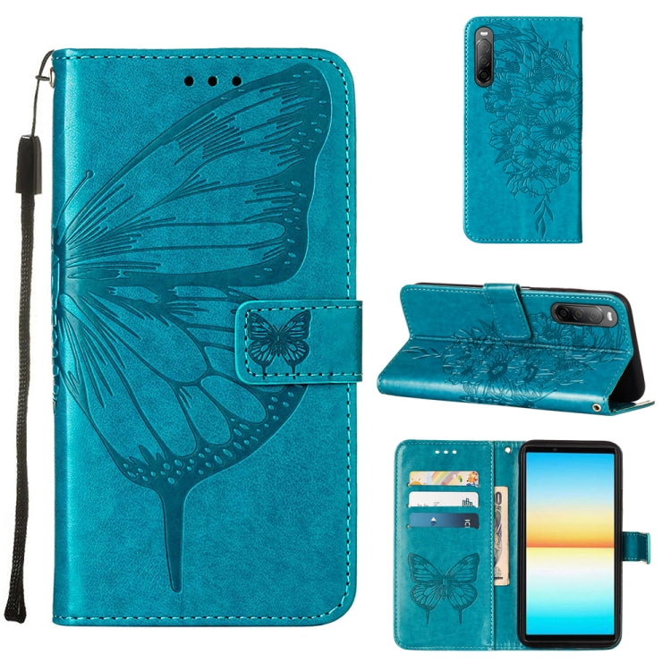 Embossed Butterfly Leather Phone Case, For Sony Xperia 10 IV, For Sony Xperia ACE III, For Xiaomi Redmi 10A, For Samsung Galaxy M33 5G