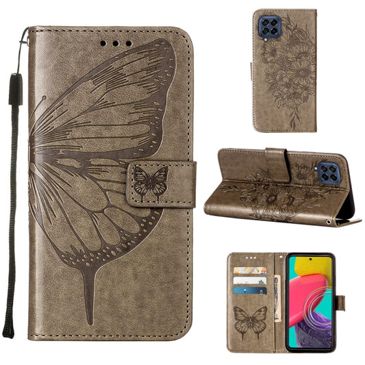 Embossed Butterfly Leather Phone Case, For Samsung Galaxy M53 5G