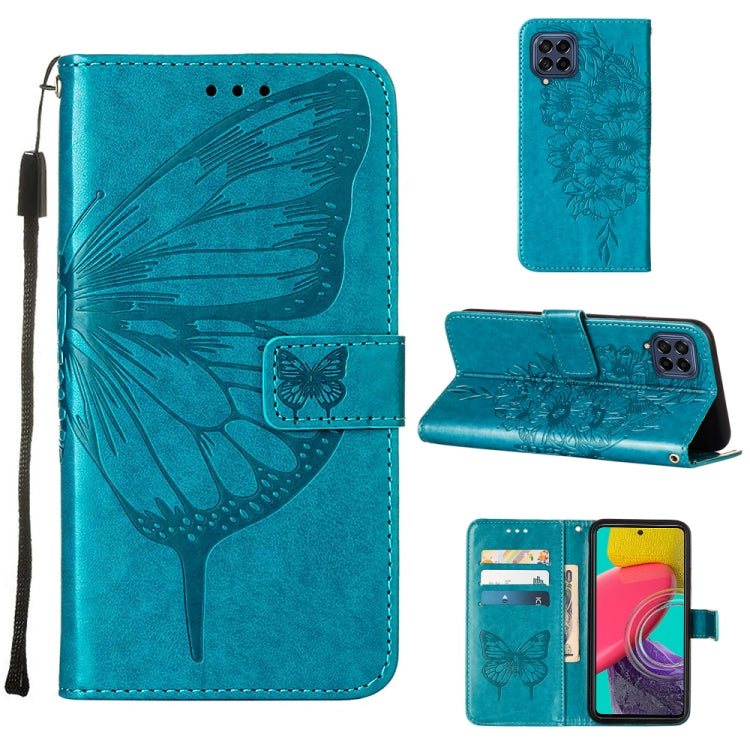 Embossed Butterfly Leather Phone Case, For Samsung Galaxy M53 5G