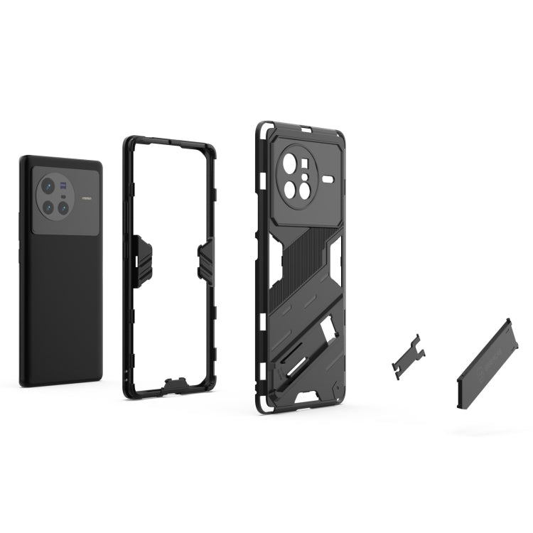 Punk Armor PC + TPU Phone Case with Holder, For vivo X80, For vivo X80 Pro, For Honor Play6T