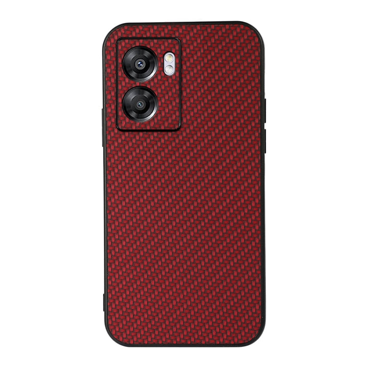 Accurate Hole Carbon Fiber Texture PU Phone Case, For vivo S15e, For OnePlus Ace, For OPPO A57 5G, For OPPO K10 5G, For OPPO K10 Pro 5G, For OPPO Realme 9 Pro