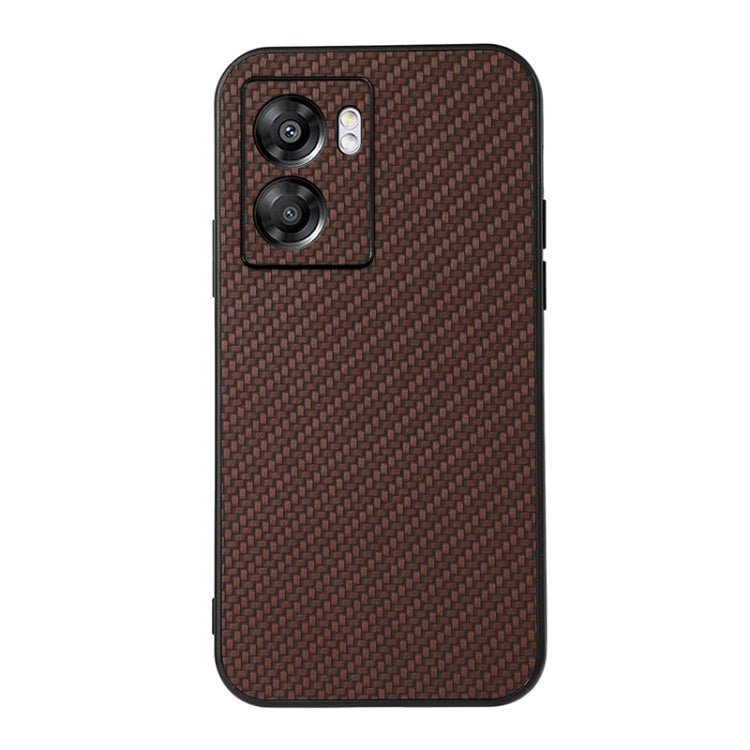 Accurate Hole Carbon Fiber Texture PU Phone Case, For vivo S15e, For OnePlus Ace, For OPPO A57 5G, For OPPO K10 5G, For OPPO K10 Pro 5G, For OPPO Realme 9 Pro