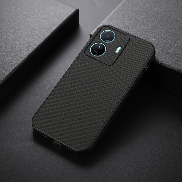 Accurate Hole Carbon Fiber Texture PU Phone Case, For vivo S15e, For OnePlus Ace, For OPPO A57 5G, For OPPO K10 5G, For OPPO K10 Pro 5G, For OPPO Realme 9 Pro, For OPPO Realme GT Neo 3