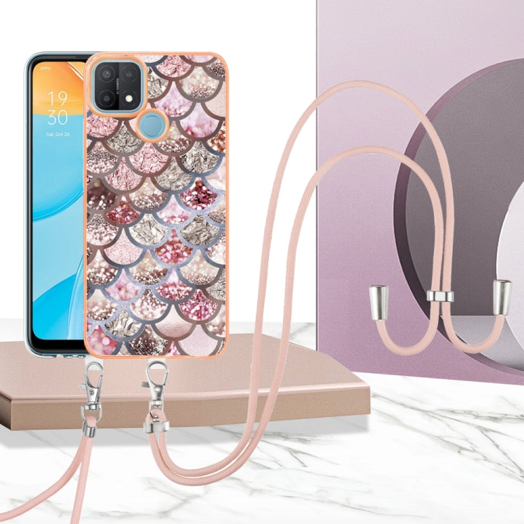 Electroplating IMD TPU Phone Case with Lanyard, For OPPO A15 / A15s, For OPPO A53s 5G / A55 5G, For OPPO A74 5G / A93 5G, For OPPO A94 5G / A95 5G, For OPPO Realme 8i