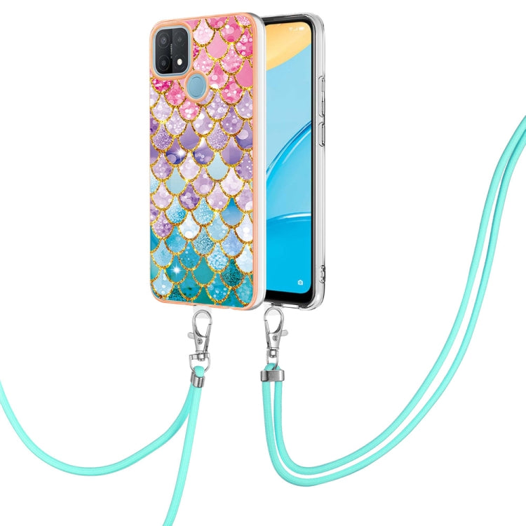 Electroplating IMD TPU Phone Case with Lanyard, For OPPO A15 / A15s, For OPPO A53s 5G / A55 5G, For OPPO A74 5G / A93 5G, For OPPO A94 5G / A95 5G, For OPPO Realme 8i