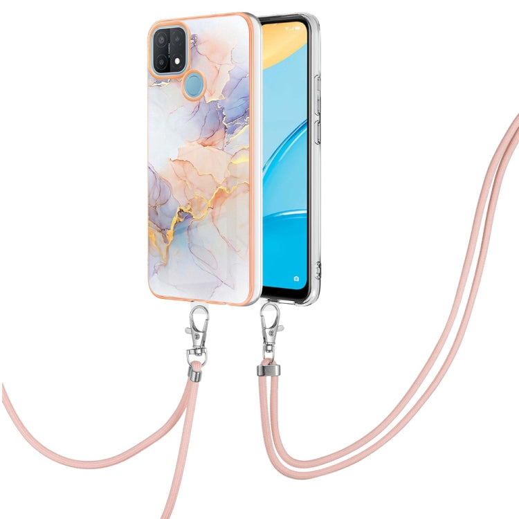 Electroplating IMD TPU Phone Case with Lanyard, For OPPO A15 / A15s, For OPPO A53s 5G / A55 5G, For OPPO A74 5G / A93 5G, For OPPO A94 5G / A95 5G, For OPPO Realme 8i