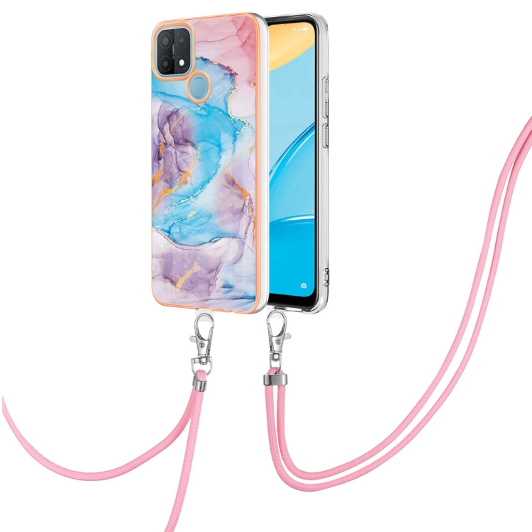 Electroplating IMD TPU Phone Case with Lanyard, For OPPO A15 / A15s, For OPPO A53s 5G / A55 5G, For OPPO A74 5G / A93 5G, For OPPO A94 5G / A95 5G, For OPPO Realme 8i