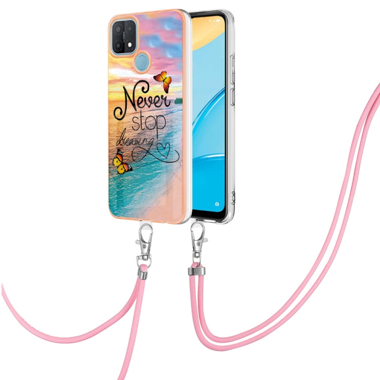 Electroplating IMD TPU Phone Case with Lanyard, For OPPO A15 / A15s, For OPPO A53s 5G / A55 5G, For OPPO A74 5G / A93 5G, For OPPO A94 5G / A95 5G, For OPPO Realme 8i