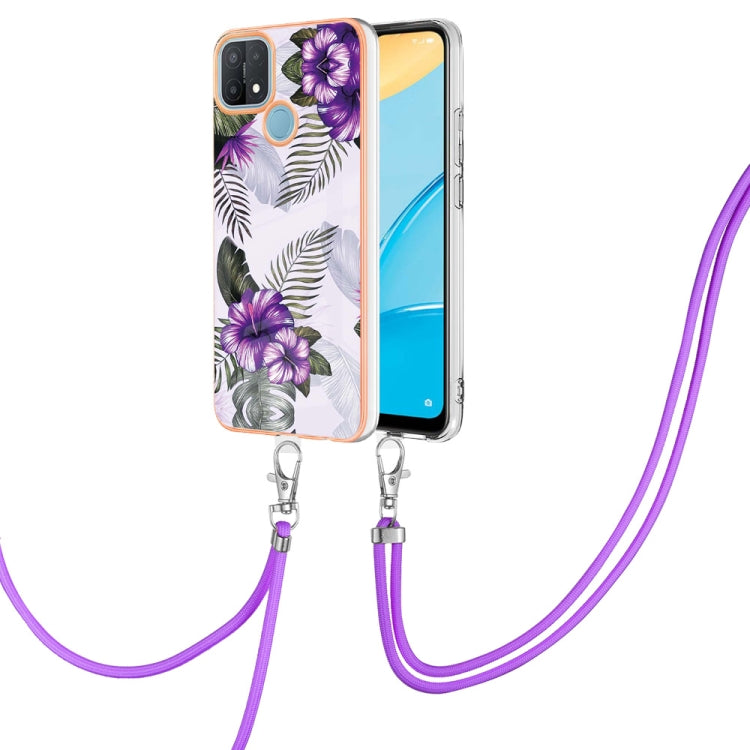 Electroplating IMD TPU Phone Case with Lanyard, For OPPO A15 / A15s, For OPPO A53s 5G / A55 5G, For OPPO A74 5G / A93 5G, For OPPO A94 5G / A95 5G, For OPPO Realme 8i