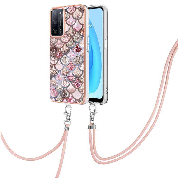 Electroplating IMD TPU Phone Case with Lanyard, For OPPO A15 / A15s, For OPPO A53s 5G / A55 5G, For OPPO A74 5G / A93 5G, For OPPO A94 5G / A95 5G, For OPPO Realme 8i