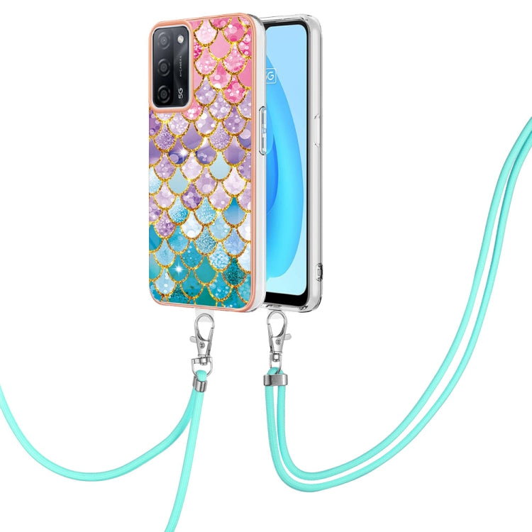 Electroplating IMD TPU Phone Case with Lanyard, For OPPO A15 / A15s, For OPPO A53s 5G / A55 5G, For OPPO A74 5G / A93 5G, For OPPO A94 5G / A95 5G, For OPPO Realme 8i