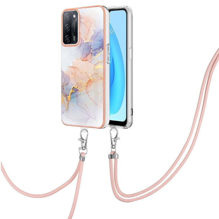 Electroplating IMD TPU Phone Case with Lanyard, For OPPO A15 / A15s, For OPPO A53s 5G / A55 5G, For OPPO A74 5G / A93 5G, For OPPO A94 5G / A95 5G, For OPPO Realme 8i