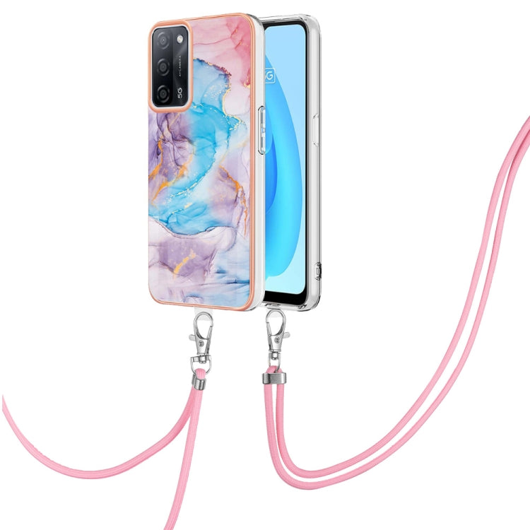 Electroplating IMD TPU Phone Case with Lanyard, For OPPO A15 / A15s, For OPPO A53s 5G / A55 5G, For OPPO A74 5G / A93 5G, For OPPO A94 5G / A95 5G, For OPPO Realme 8i