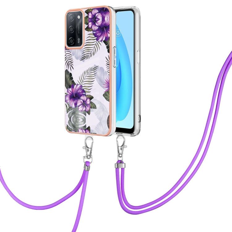 Electroplating IMD TPU Phone Case with Lanyard, For OPPO A15 / A15s, For OPPO A53s 5G / A55 5G, For OPPO A74 5G / A93 5G, For OPPO A94 5G / A95 5G, For OPPO Realme 8i