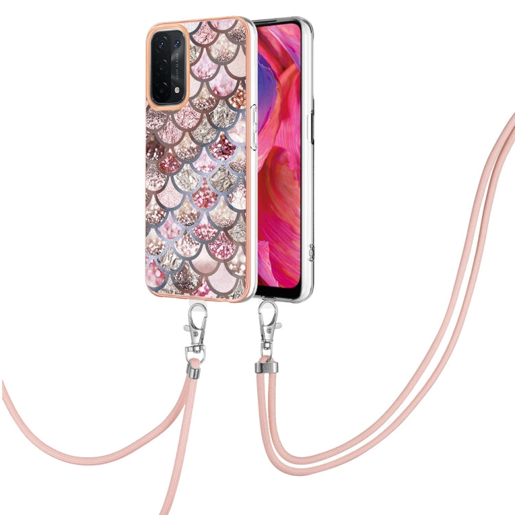 Electroplating IMD TPU Phone Case with Lanyard, For OPPO A15 / A15s, For OPPO A53s 5G / A55 5G, For OPPO A74 5G / A93 5G, For OPPO A94 5G / A95 5G, For OPPO Realme 8i