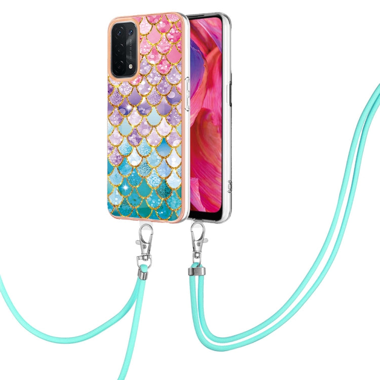 Electroplating IMD TPU Phone Case with Lanyard, For OPPO A15 / A15s, For OPPO A53s 5G / A55 5G, For OPPO A74 5G / A93 5G, For OPPO A94 5G / A95 5G, For OPPO Realme 8i