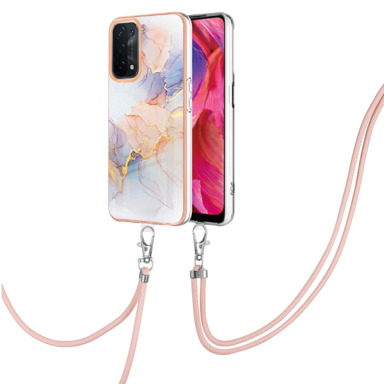 Electroplating IMD TPU Phone Case with Lanyard, For OPPO A15 / A15s, For OPPO A53s 5G / A55 5G, For OPPO A74 5G / A93 5G, For OPPO A94 5G / A95 5G, For OPPO Realme 8i