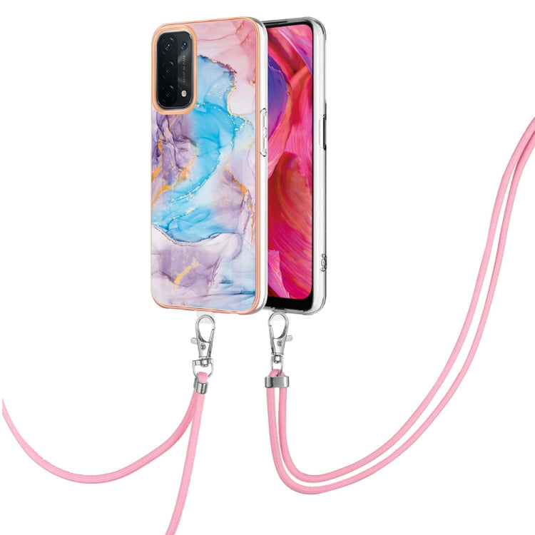 Electroplating IMD TPU Phone Case with Lanyard, For OPPO A15 / A15s, For OPPO A53s 5G / A55 5G, For OPPO A74 5G / A93 5G, For OPPO A94 5G / A95 5G, For OPPO Realme 8i