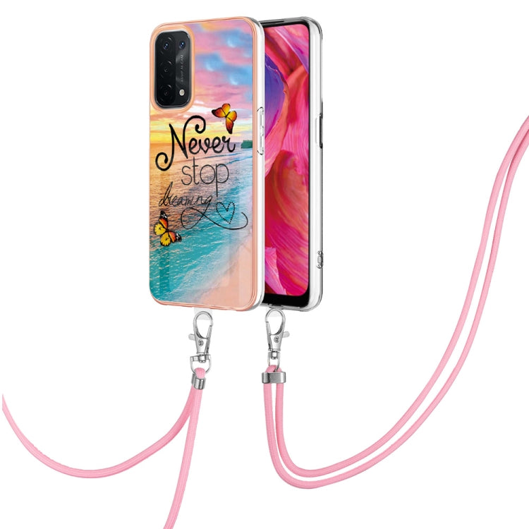 Electroplating IMD TPU Phone Case with Lanyard, For OPPO A15 / A15s, For OPPO A53s 5G / A55 5G, For OPPO A74 5G / A93 5G, For OPPO A94 5G / A95 5G, For OPPO Realme 8i