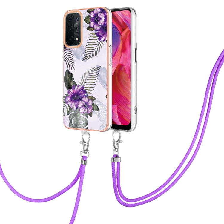Electroplating IMD TPU Phone Case with Lanyard, For OPPO A15 / A15s, For OPPO A53s 5G / A55 5G, For OPPO A74 5G / A93 5G, For OPPO A94 5G / A95 5G