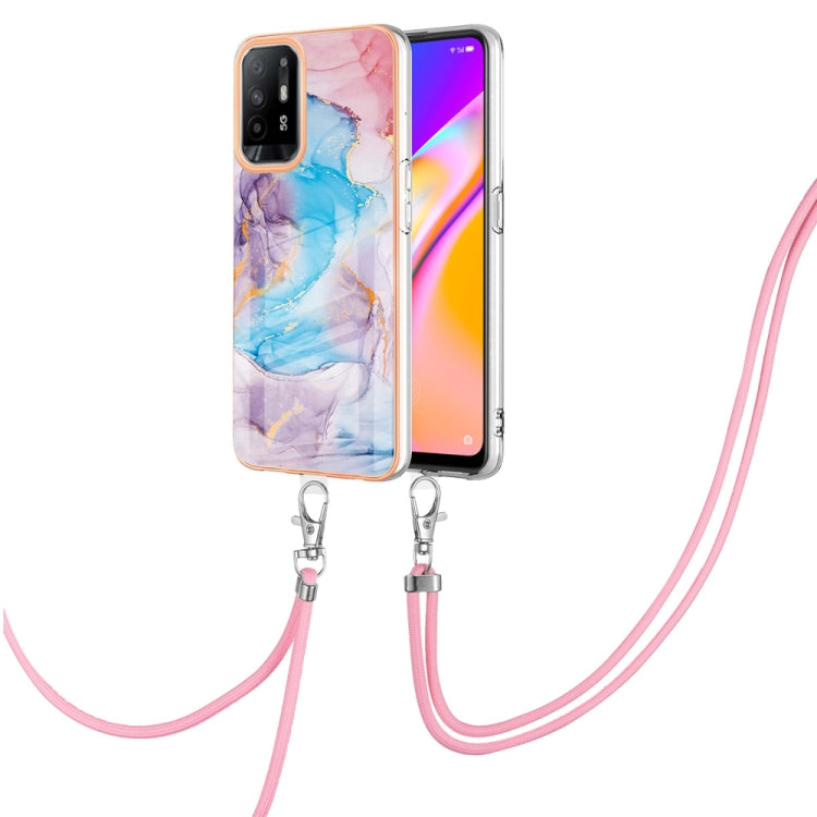 Electroplating IMD TPU Phone Case with Lanyard, For OPPO A15 / A15s, For OPPO A53s 5G / A55 5G, For OPPO A74 5G / A93 5G, For OPPO A94 5G / A95 5G, For OPPO Realme 8i