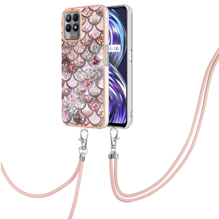 Electroplating IMD TPU Phone Case with Lanyard, For OPPO Realme 8i, For OPPO Realme 9 Pro+ 5G, For OPPO Realme 9 Pro 5G, For OPPO Realme 9i / A36 / A96 4G