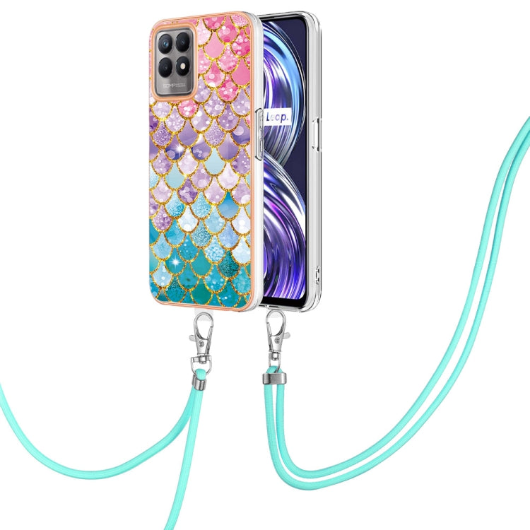 Electroplating IMD TPU Phone Case with Lanyard, For OPPO Realme 8i, For OPPO Realme 9 Pro+ 5G, For OPPO Realme 9 Pro 5G, For OPPO Realme 9i / A36 / A96 4G