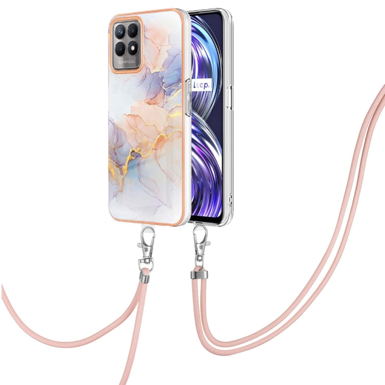Electroplating IMD TPU Phone Case with Lanyard, For OPPO Realme 8i, For OPPO Realme 9 Pro+ 5G, For OPPO Realme 9 Pro 5G, For OPPO Realme 9i / A36 / A96 4G