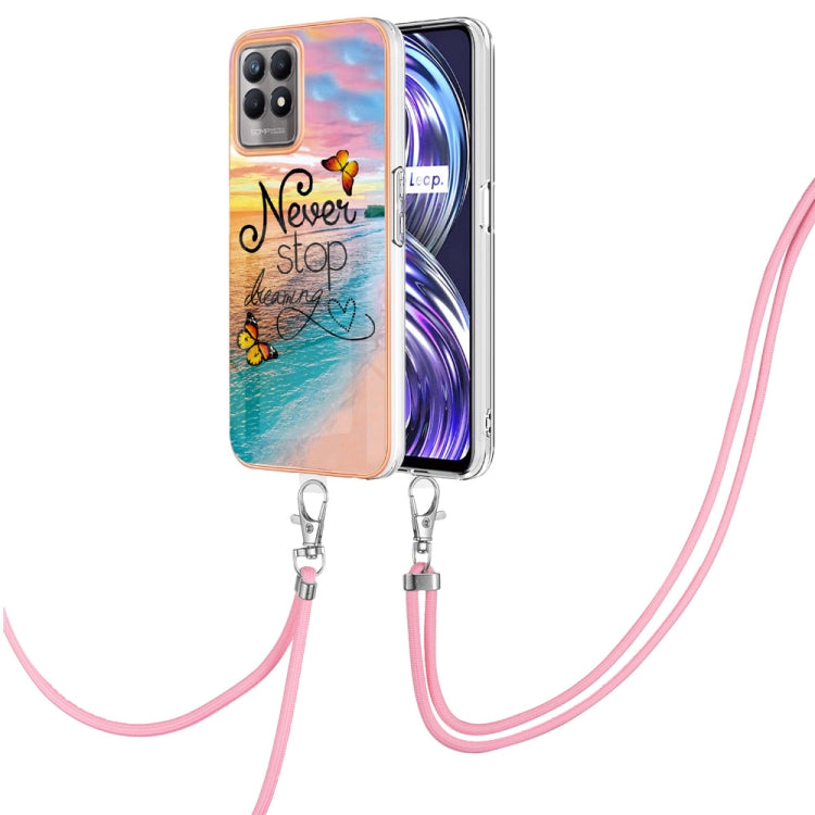 Electroplating IMD TPU Phone Case with Lanyard, For OPPO Realme 8i, For OPPO Realme 9 Pro+ 5G, For OPPO Realme 9 Pro 5G, For OPPO Realme 9i / A36 / A96 4G