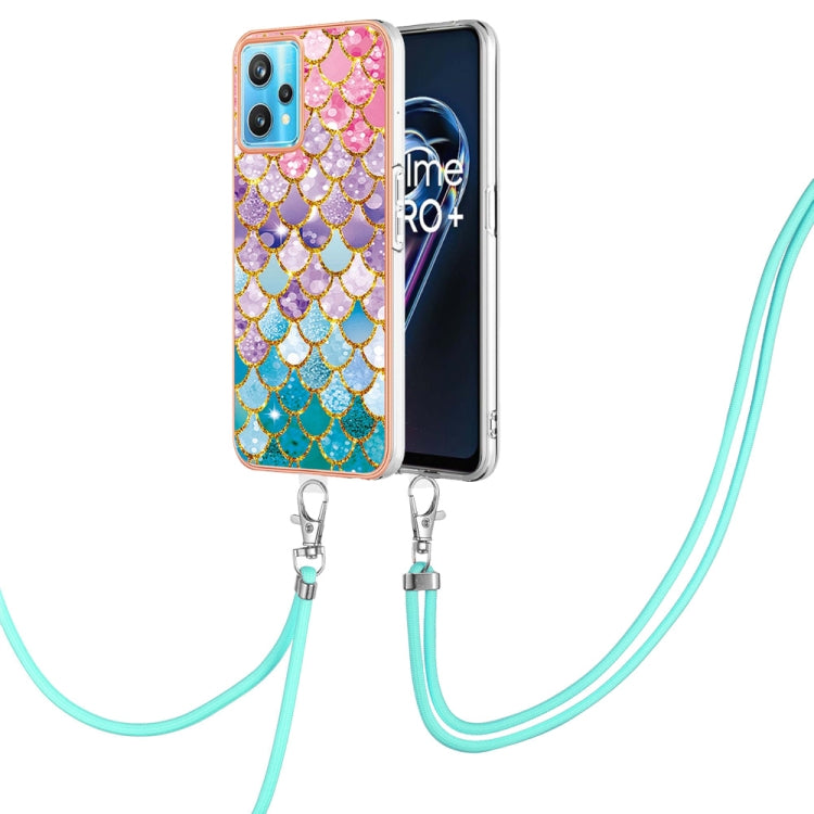 Electroplating IMD TPU Phone Case with Lanyard, For OPPO Realme 8i, For OPPO Realme 9 Pro+ 5G, For OPPO Realme 9 Pro 5G, For OPPO Realme 9i / A36 / A96 4G