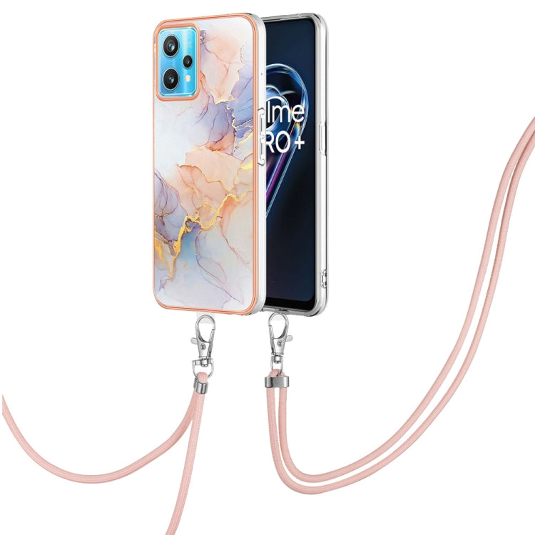 Electroplating IMD TPU Phone Case with Lanyard, For OPPO Realme 9 Pro+ 5G, For OPPO Realme 9 Pro 5G, For OPPO Realme 9i / A36 / A96 4G, For OPPO Realme C21Y / C25Y, For OPPO Reno6 5G