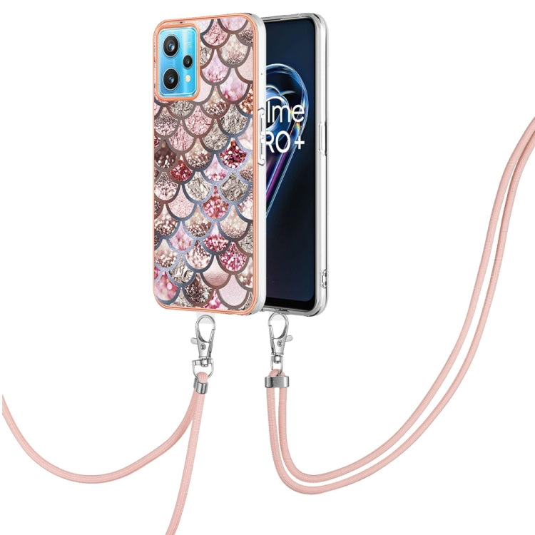 Electroplating IMD TPU Phone Case with Lanyard, For OPPO Realme 9 Pro+ 5G, For OPPO Realme 9 Pro 5G, For OPPO Realme 9i / A36 / A96 4G, For OPPO Realme C21Y / C25Y, For OPPO Reno6 5G