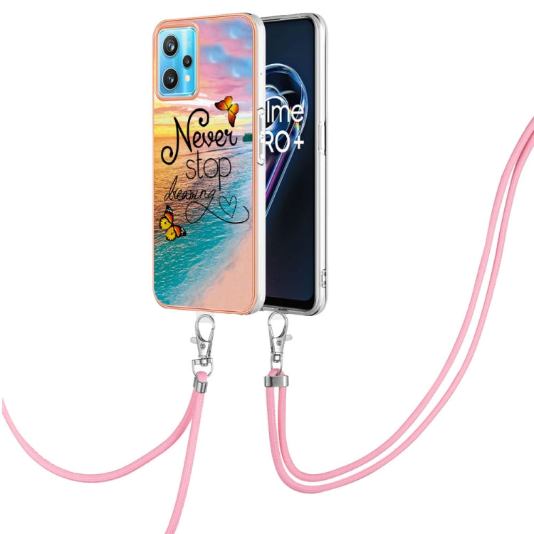 Electroplating IMD TPU Phone Case with Lanyard, For OPPO Realme 9 Pro+ 5G, For OPPO Realme 9 Pro 5G, For OPPO Realme 9i / A36 / A96 4G, For OPPO Realme C21Y / C25Y, For OPPO Reno6 5G