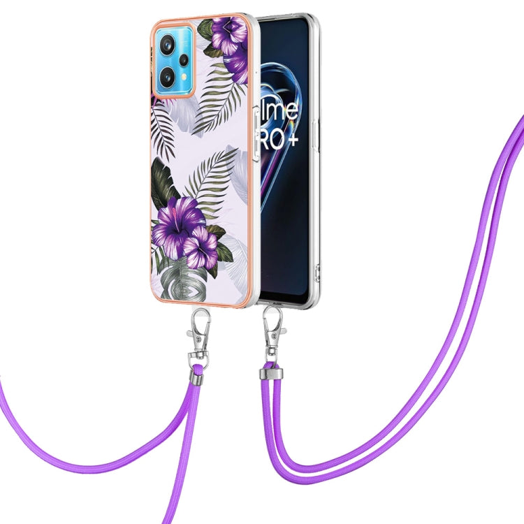 Electroplating IMD TPU Phone Case with Lanyard, For OPPO Realme 9 Pro+ 5G, For OPPO Realme 9 Pro 5G, For OPPO Realme 9i / A36 / A96 4G, For OPPO Realme C21Y / C25Y, For OPPO Reno6 5G