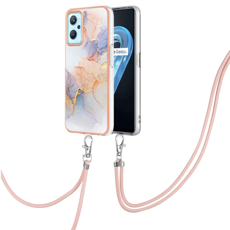 Electroplating IMD TPU Phone Case with Lanyard, For OPPO Realme 9 Pro+ 5G, For OPPO Realme 9 Pro 5G, For OPPO Realme 9i / A36 / A96 4G, For OPPO Realme C21Y / C25Y, For OPPO Reno6 5G