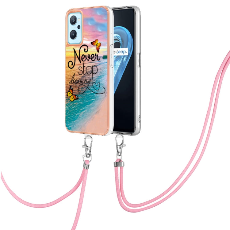 Electroplating IMD TPU Phone Case with Lanyard, For OPPO Realme 8i, For OPPO Realme 9 Pro+ 5G, For OPPO Realme 9 Pro 5G, For OPPO Realme 9i / A36 / A96 4G