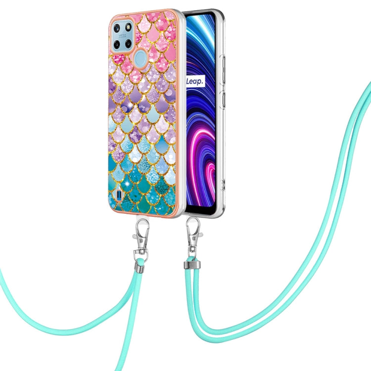 Electroplating IMD TPU Phone Case with Lanyard, For OPPO Realme 9 Pro+ 5G, For OPPO Realme 9 Pro 5G, For OPPO Realme 9i / A36 / A96 4G, For OPPO Realme C21Y / C25Y, For OPPO Reno6 5G