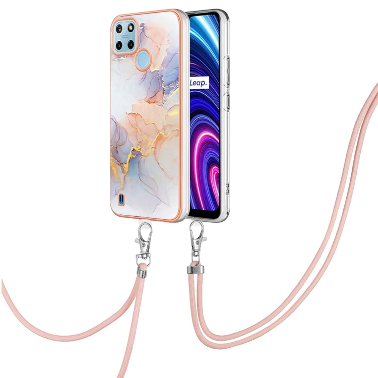 Electroplating IMD TPU Phone Case with Lanyard, For OPPO Realme 9 Pro+ 5G, For OPPO Realme 9 Pro 5G, For OPPO Realme 9i / A36 / A96 4G, For OPPO Realme C21Y / C25Y, For OPPO Reno6 5G