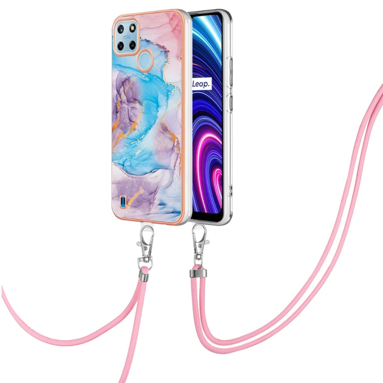 Electroplating IMD TPU Phone Case with Lanyard, For OPPO Realme 9 Pro+ 5G, For OPPO Realme 9 Pro 5G, For OPPO Realme 9i / A36 / A96 4G, For OPPO Realme C21Y / C25Y, For OPPO Reno6 5G