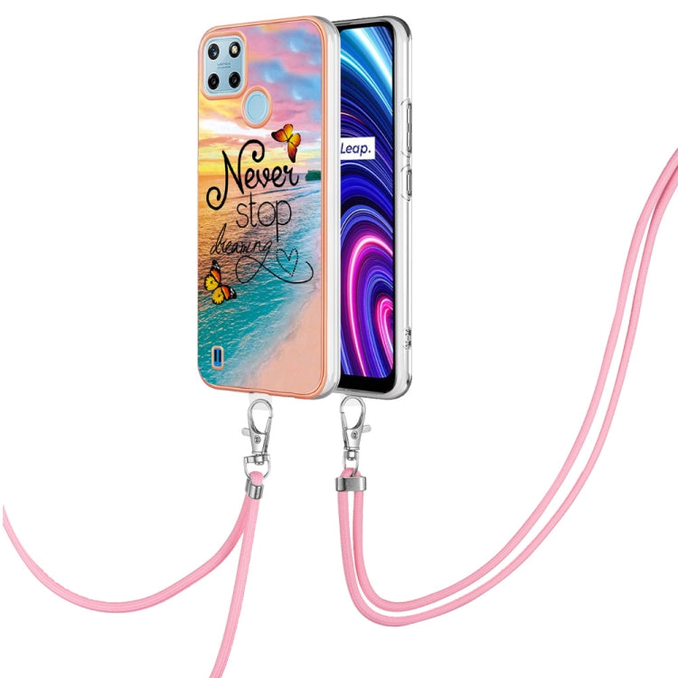 Electroplating IMD TPU Phone Case with Lanyard, For OPPO Realme 9 Pro+ 5G, For OPPO Realme 9 Pro 5G, For OPPO Realme 9i / A36 / A96 4G, For OPPO Realme C21Y / C25Y, For OPPO Reno6 5G