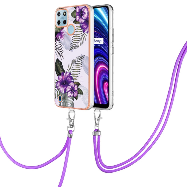 Electroplating IMD TPU Phone Case with Lanyard, For OPPO Realme 9 Pro+ 5G, For OPPO Realme 9 Pro 5G, For OPPO Realme 9i / A36 / A96 4G, For OPPO Realme C21Y / C25Y, For OPPO Reno6 5G