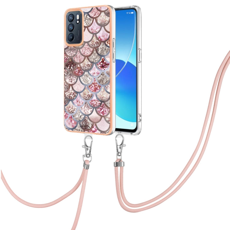 Electroplating IMD TPU Phone Case with Lanyard, For OPPO Realme 9 Pro+ 5G, For OPPO Realme 9 Pro 5G, For OPPO Realme 9i / A36 / A96 4G, For OPPO Realme C21Y / C25Y, For OPPO Reno6 5G